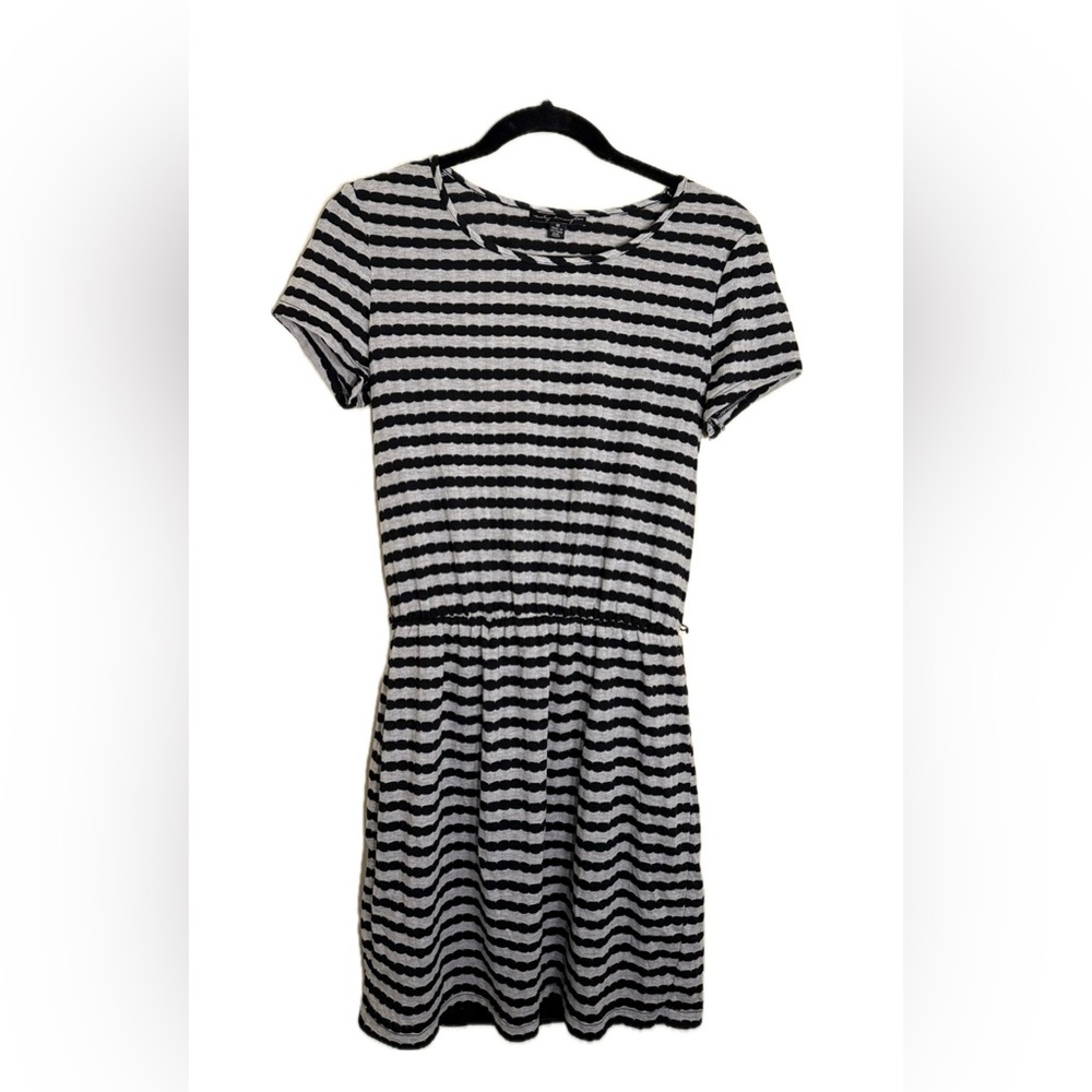 New With Tag Black and Grey Striped Dress.